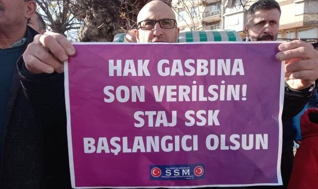 STAJ VE ÇIRAKLIK MAĞDURLARI FEDEARASYONU HAK ARIYOR
