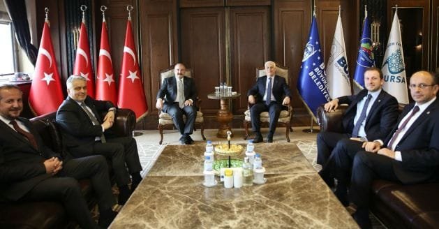 3 MUSTAFA VARANK VE AK PARTİ BURSA MİLLETVEKİLLERİ MUSTAFA BOZBEY ZİYARETİ