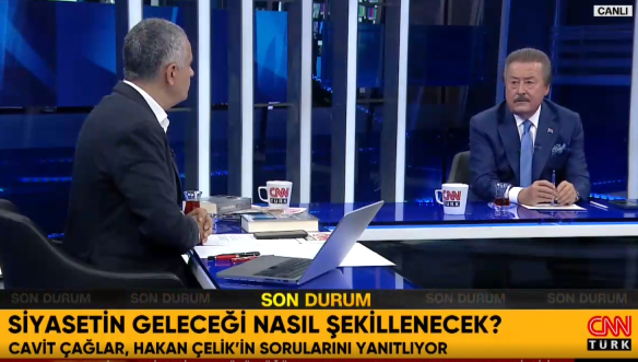3 SURİYELİLERİ GERİ GÖNDERMELİYİZ, CAVİT ÇAĞLAR CNN TÜRK'TE HAKAN ÇELİK SORULARINI CEVAPLADI