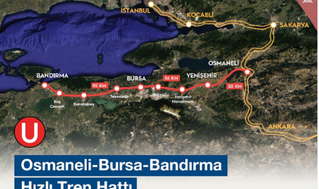 1 BANDIRMA-BURSA-YENiŞEHiR-OSMANELi HIZLI TREN HATTI 2025 SONUNDA SiNYALiZASYONSUZ BiTECEK