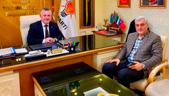 4 AK PARTi YILDIRIM iLÇE BAŞKANI iRFAN AKKAYA VE iHSAN BiLGiLi