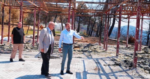 2 KATIRLI'DA ALEVLERiN YARISINI YUTTUĞU KULE ORMAN PiKNiK ALANI VE SOSYAL TESiSi GÜRSU BELEDiYE BAŞKANI MUSTAFA IŞIK GEZDiRDi