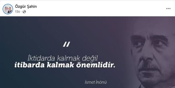 4 CHP NiLÜFER iLÇE BAŞKANI ÖZGÜR ŞAHiN PAYLAŞIMI (Case Conflict)
